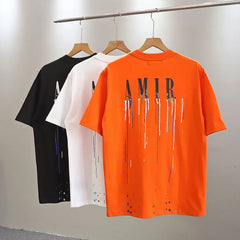 Short Sleeve Graffiti Letter Printed T-shirt