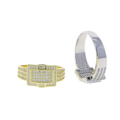 خواتم الزركون المستطيلة