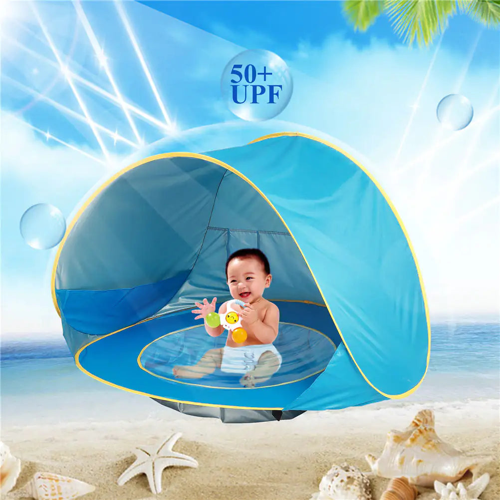 Baby Beach Tent: Easy Fold-Up Waterproof Sun Awning Tent