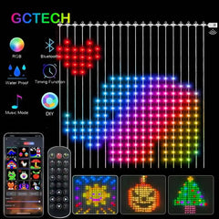 أضواء ستائرية ذكية LED RGB مع تطبيق بلوتوث