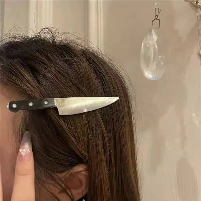 Knife Hair Hair Clips Punk Barrette Headwear