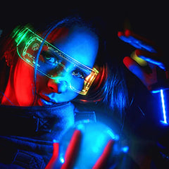 Colorful LED Luminous Glowing Neon Glasses