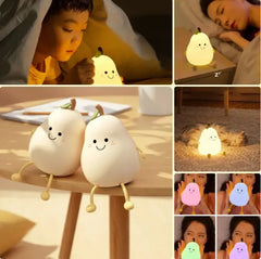 LED Pear Fruit Night Light USB Rechargeable