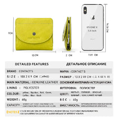 Genuine Leather Fashion Small Wallet