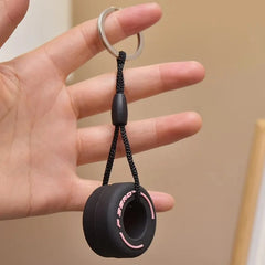 سلسلة مفاتيح على شكل إطار مطاطي ناعم