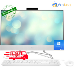 HP AIO 24-CB1013NH i7-1255U 8 جيجا رام 512 اس اس دي 23.8 بوصة فل اتش دي غير لمس ابيض ويندوز 11 برو