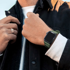 سوار من النايلون والجلد لساعة Apple Watch
