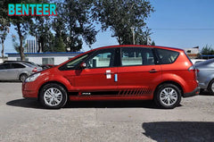 قطعتان من ملصقات خطوط جانبية للسيارة برسومات العلم