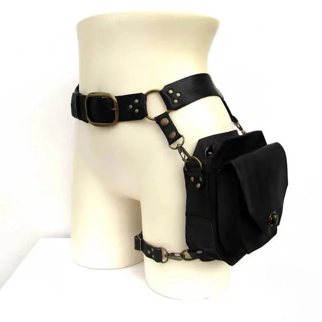 Steampunk Retro PU Waist Bag For Women