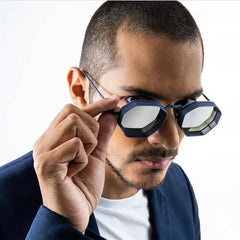 نظارة شمسية بإطار مجوف متعدد الأضلاع