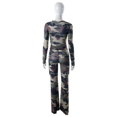 Now You See Me Mesh Camouflage Pant Set