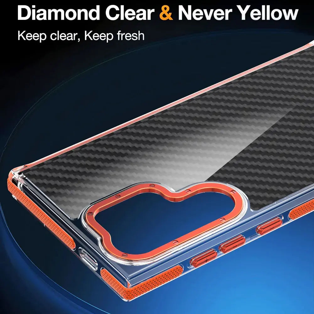 Hybrid Bumper Armor Carbon Fiber Shock Absorber Cover For Samsung Galaxy