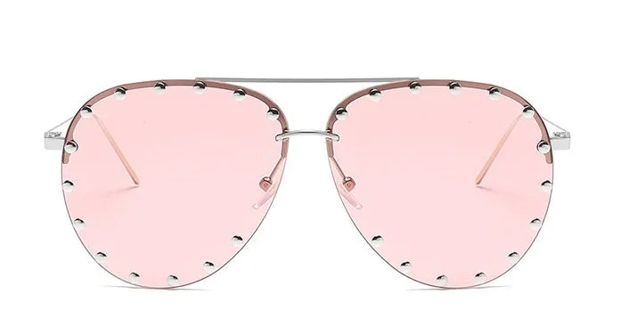 Metal Rivet Pilot Sunglasses