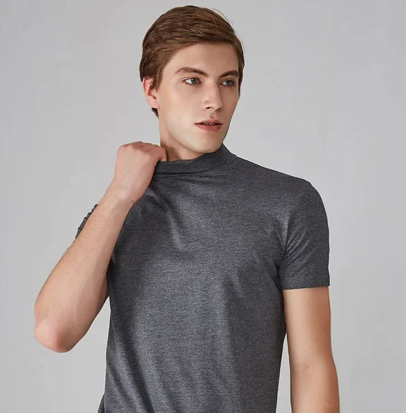 High Neck Anti-Sweat T-Shirt for Men