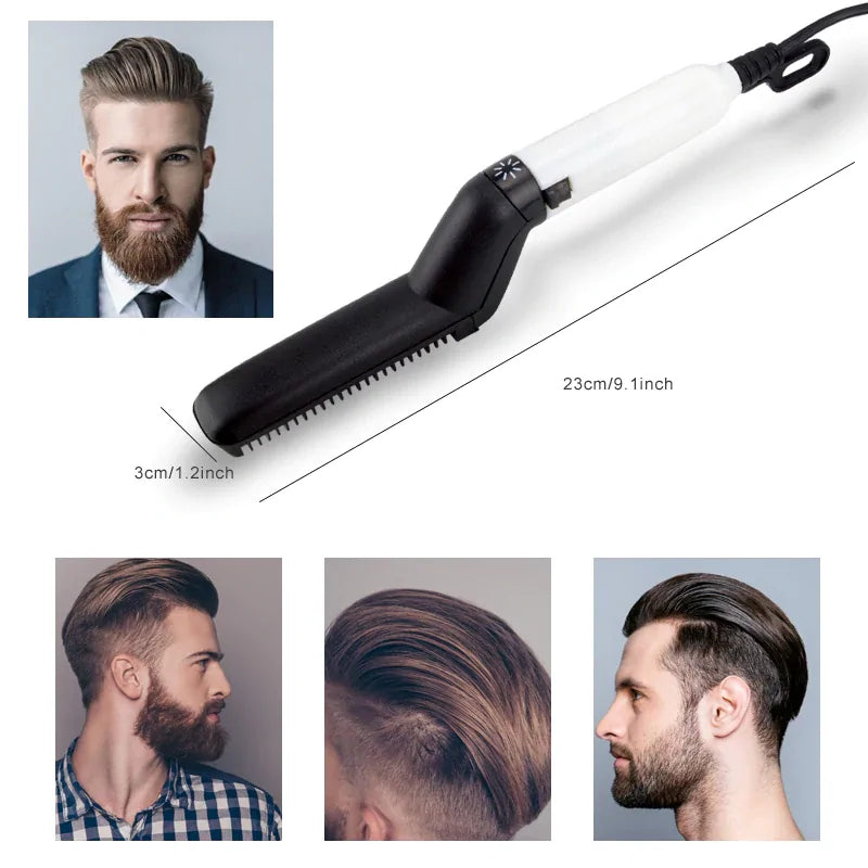 Multifunctional Hair Comb Beard Brush Straightener