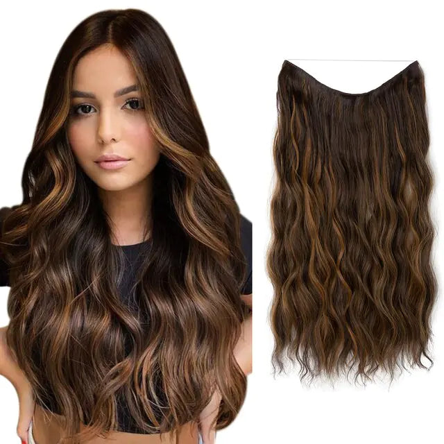 SARLA Synthetic Wave Clip-in Hair Extensions