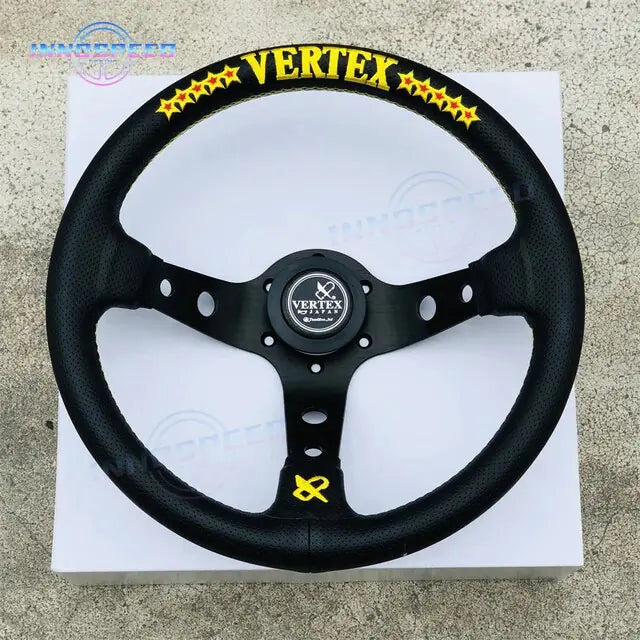 عجلة قيادة رياضية معدلة من الجلد من Universal Racing مقاس 13 بوصة من Vertex