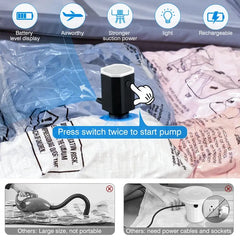 Vacuum Storage Bag For Travel With Electric Pump