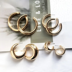 Street Style CC Hoop Earrings