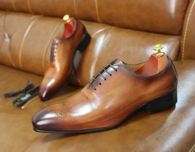 Men's Elegant Leather Oxford Dress Shoes