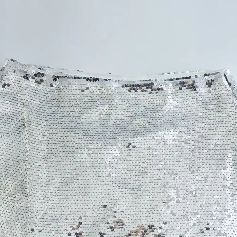 Sequin High-Waist Mini Skirt