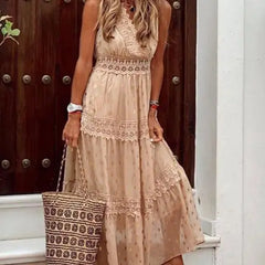 فستان شيفون منقط