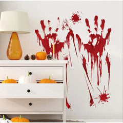Horror Bloody Finger and Footprint  Wall Stickers