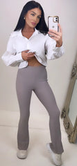 Stylish Grey Scuba Flares