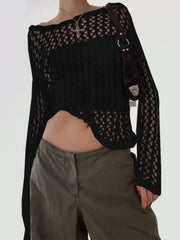 نسيج محبوك طويل مجوف