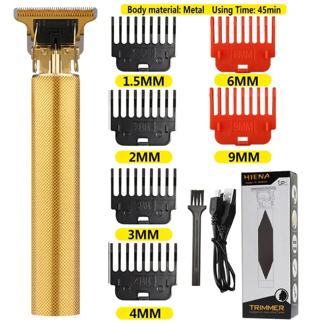 العناية الدقيقة بشعر الرجال باستخدام ماكينة التشذيب القابلة لإعادة الشحن
