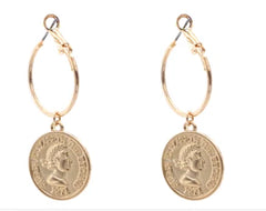 Vintage Medusa Zinc Alloy Earrings