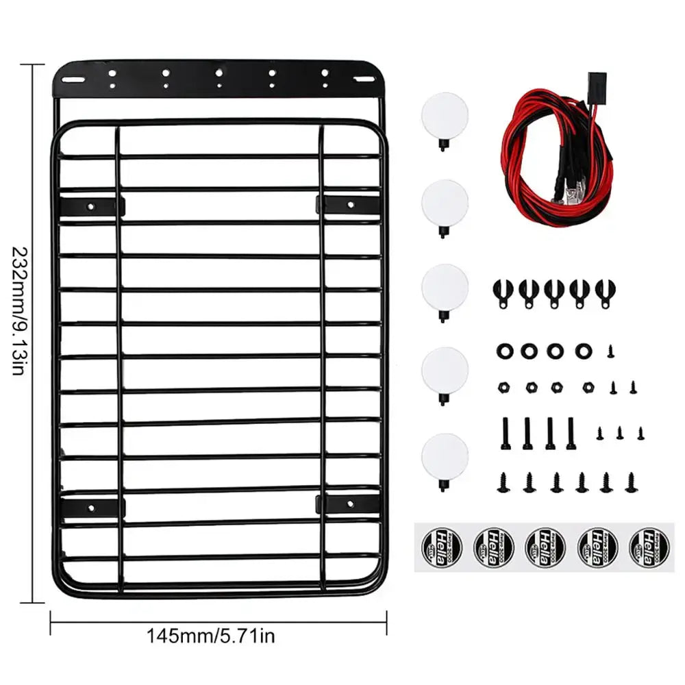 Metal Roof Rack With 5 LED Lights