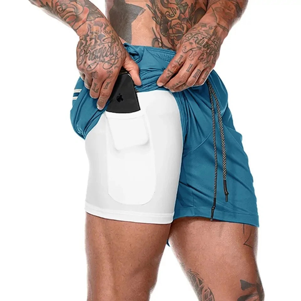 2-in-1 Jogging Men's Shorts