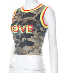 Love On Command Graphic Cropped Tank