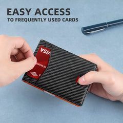 محفظة جلدية رفيعة بتقنية RFID