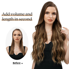 SARLA Synthetic Wave Clip-in Hair Extensions