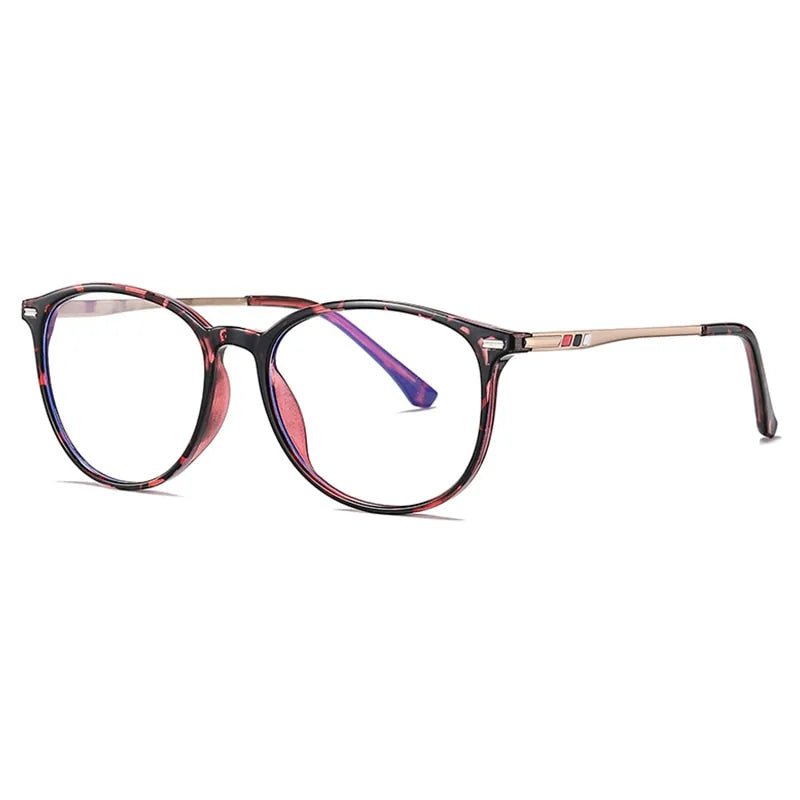 نظارات برو أكمي المستديرة TR90 المضادة للضوء الأزرق: للجنسين PC1541