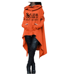 سويت شيرت نسائي غير منتظم بأكمام طويلة من Salem Broom Co Halloween