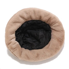 قبعة دلو من الفرو الصناعي