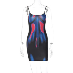 Made You Look Body Print Mini Dress