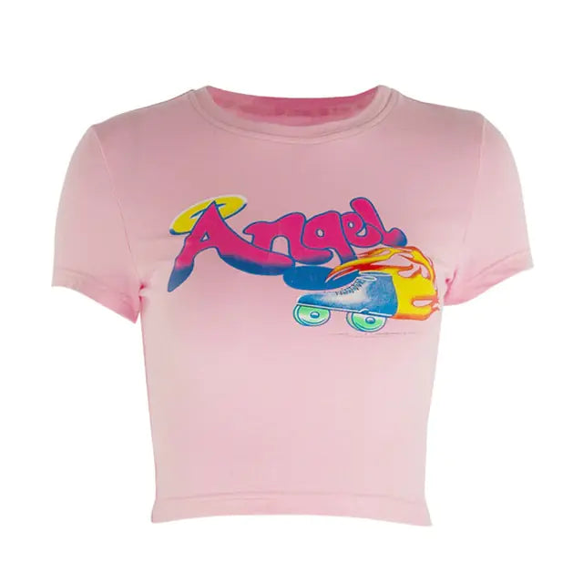 Angel Letter Printed Tees