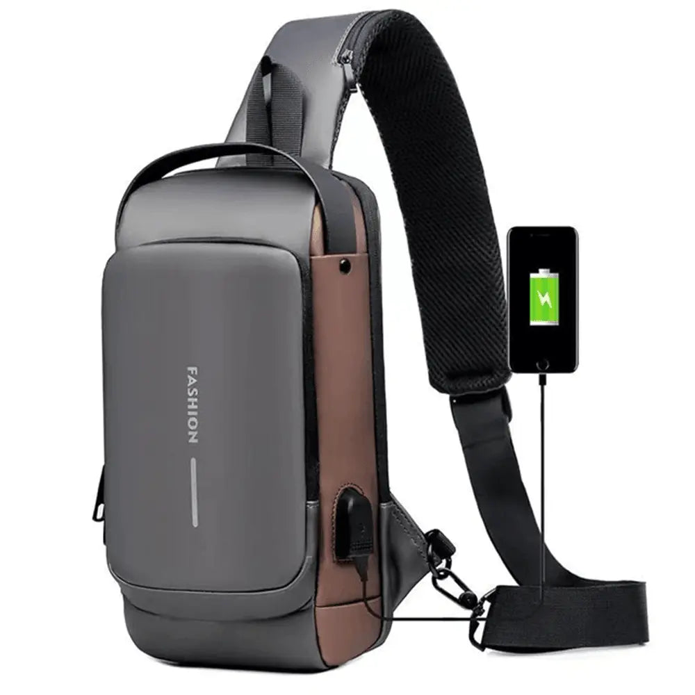 Shoulder bag with USB charging