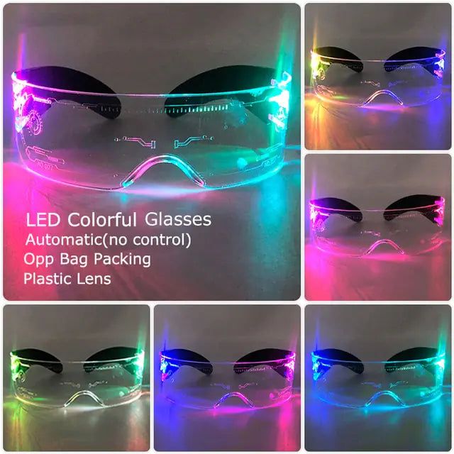 Colorful LED Luminous Glowing Neon Glasses