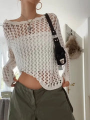 نسيج محبوك طويل مجوف