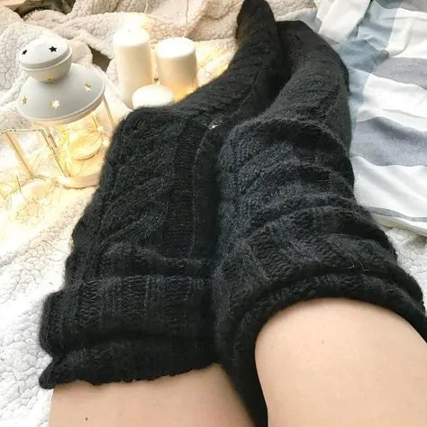 دفايات ساق محبوكة بالكروشيه للنساء
