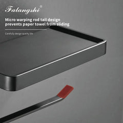 حامل ورق تواليت من الألومنيوم باللون الأسود