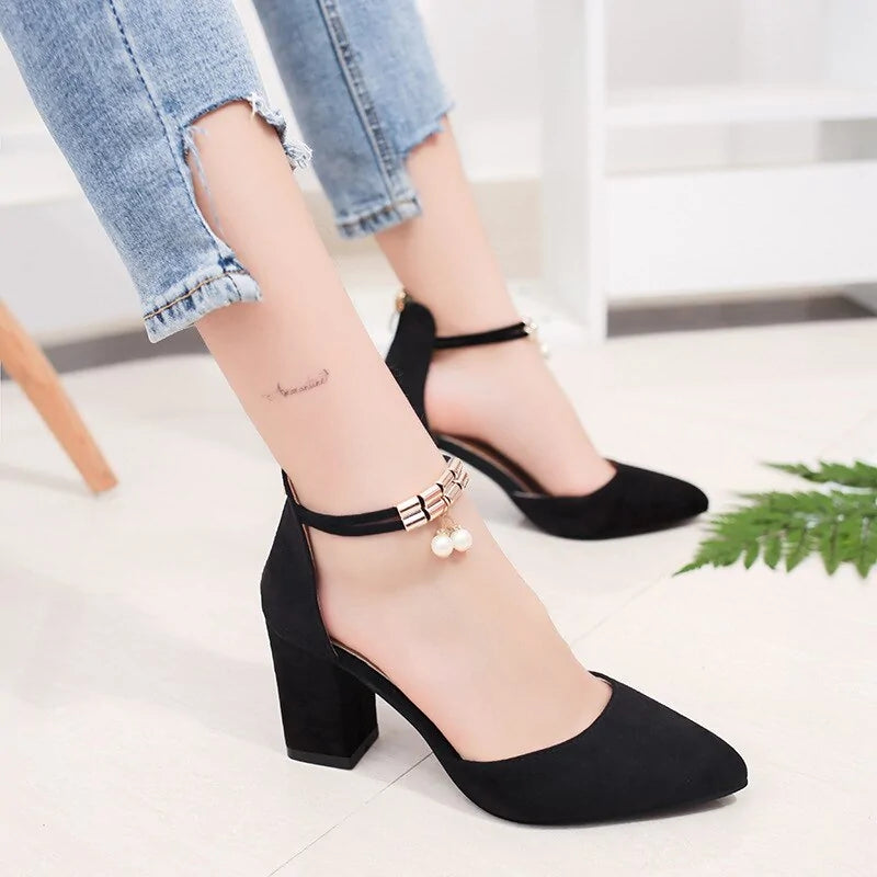 Women's Thick Rough High Heel