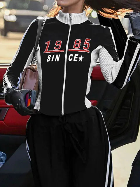 Streetwear Autumn Cute Zip Up Outfits