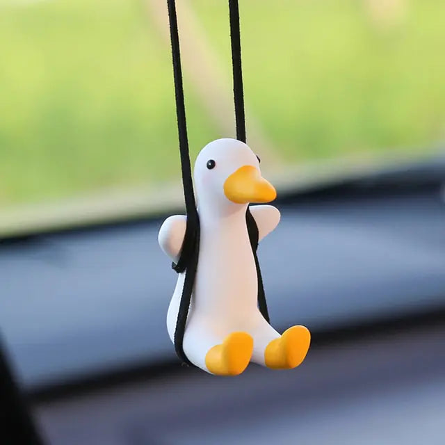 Cool Knit Cap Duck Car Pendant