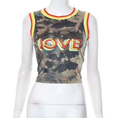 Love On Command Graphic Cropped Tank